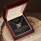 To My Daughter Interlocking Hearts Necklace – Meaningful Gift with CZ Crystals