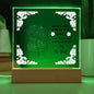 For Sister Square Acrylic Plaque – Meaningful Gift with Optional LED Base