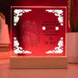 For Sister Square Acrylic Plaque – Meaningful Gift with Optional LED Base
